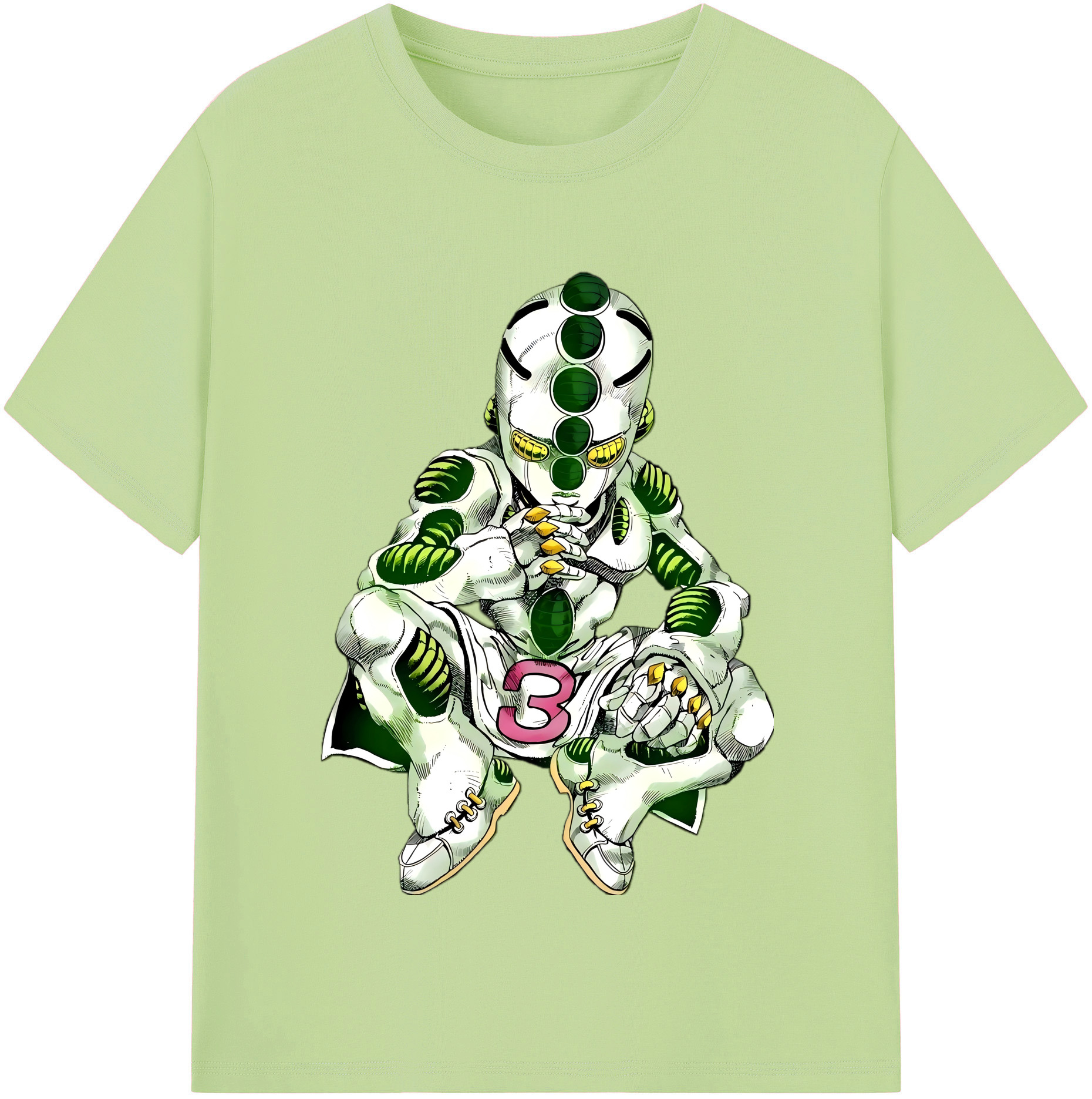 （画像用） ジョジョの奇妙な冒険 広瀨康一 JoJo's Bizarre Adventure Hirose Koichi 綿100％半袖Tシャツ（フロントプリント）